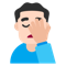 Man Facepalming- Light Skin Tone emoji on Microsoft